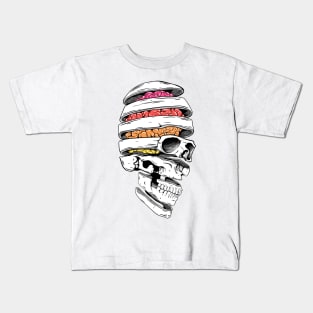 Sliced And Diced, Vibrant Skull Design. Kids T-Shirt